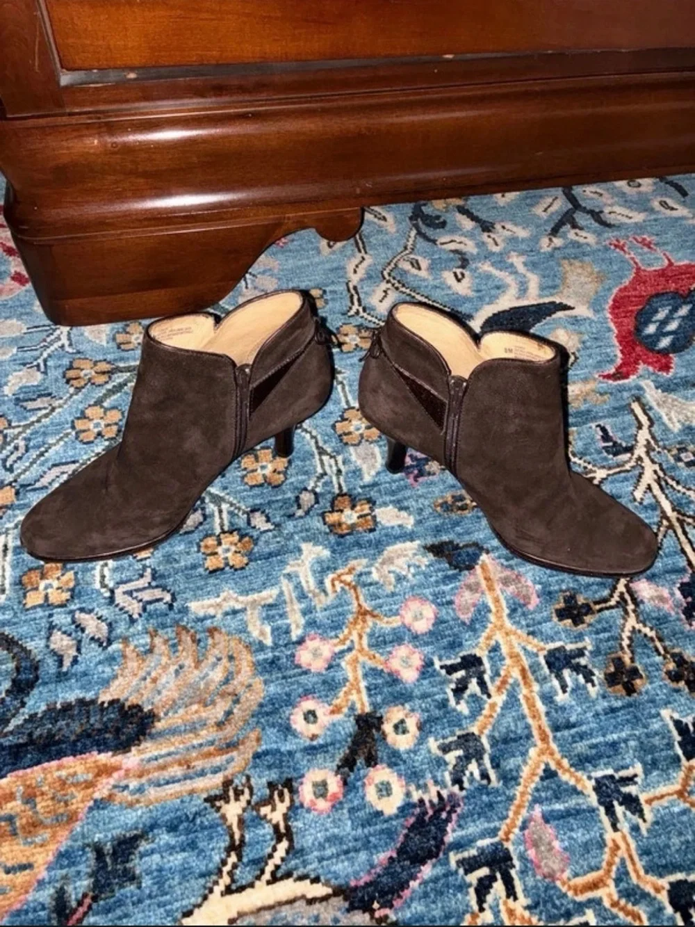 Sofft Brown Leather Suade Healed Bootie